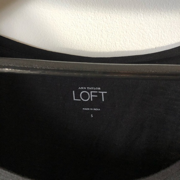 LOFT Sequin Bling Sparkly Fancy 100% Cotton Tee T-Shirt Top Blouse Sz S - Picture 8 of 10